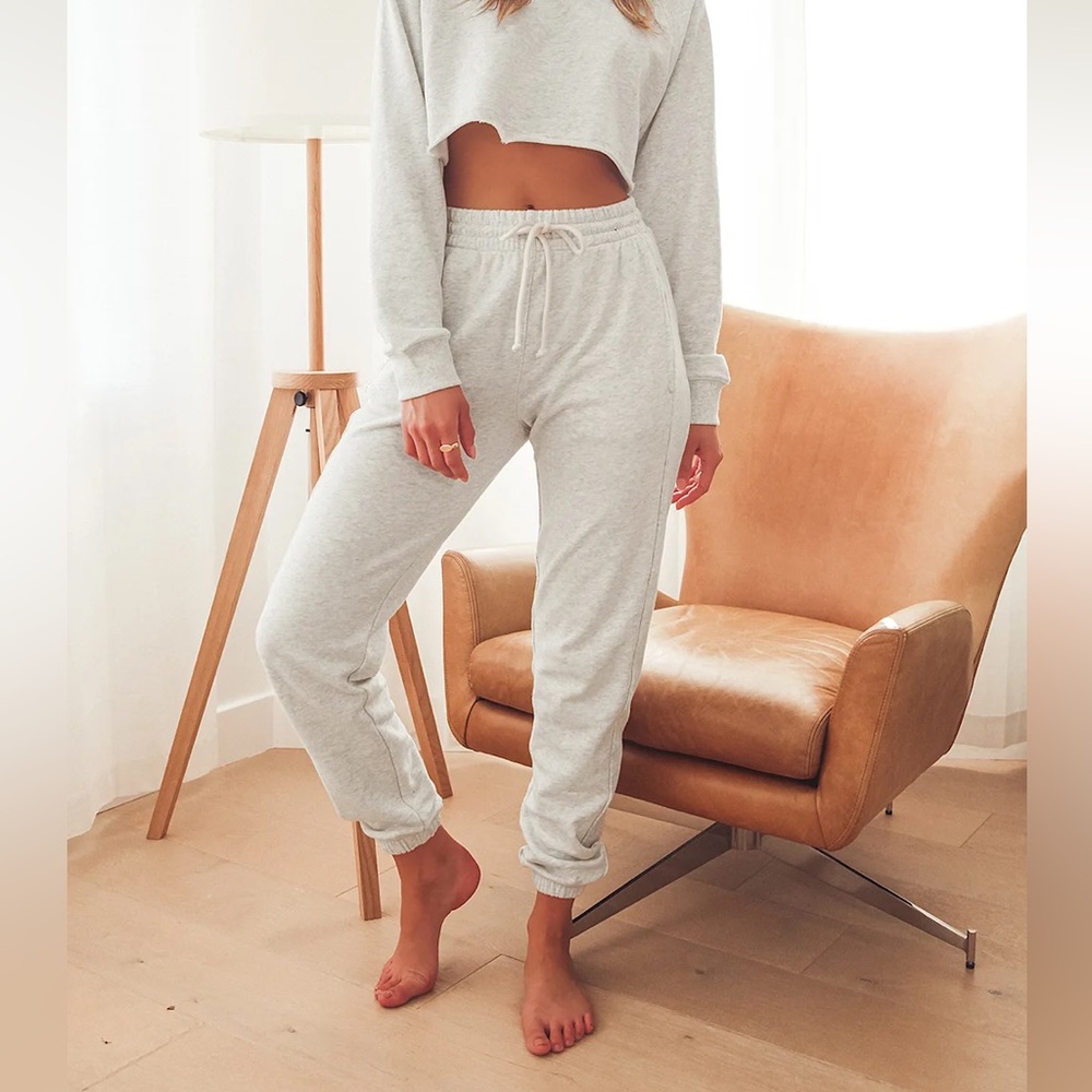 Heather Grey Drawstring Joggers
